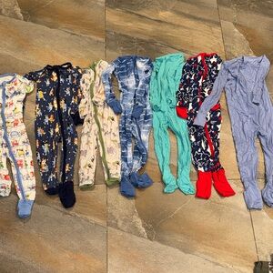 Little sleepies One Piece Pajamas bundle- 3T- Bluey etc